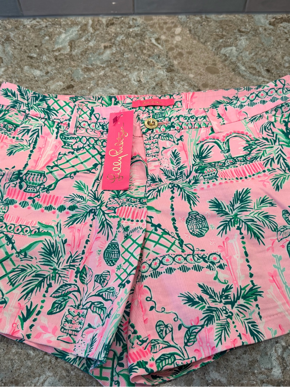 Lilly Pulitzer Callahan Stretch Shorts Mandevilla Baby Always Worth It
